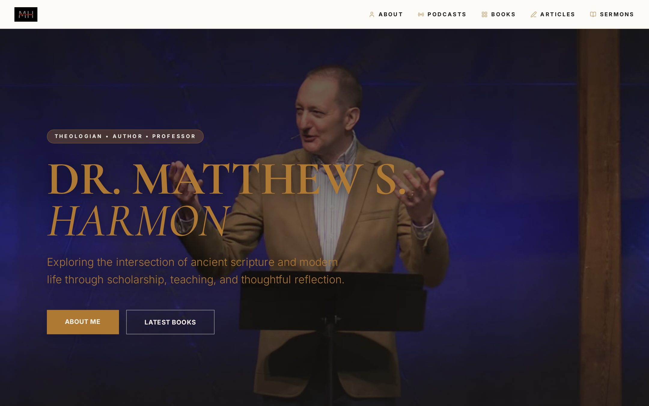 Homepage of the Dr. Matthew S. Harmon website